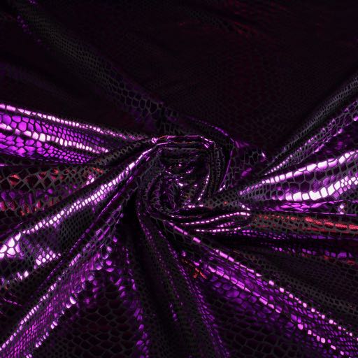 Jersey-Stretch-Stoff schwarz violett foil
