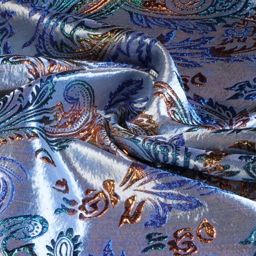 Brokat Jacquard Fantasie blau