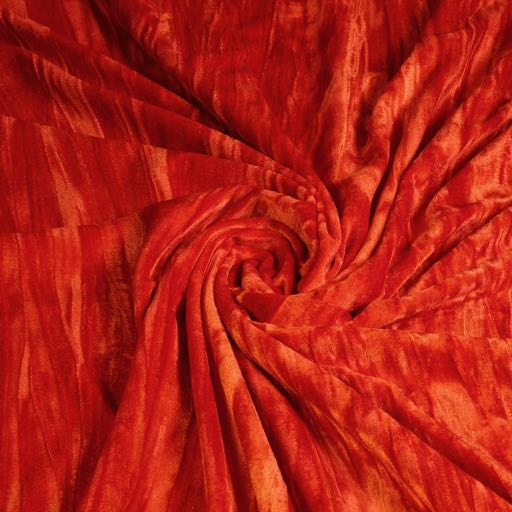 Stretch Velvet Stoff orange