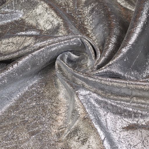 Lurex-Stoff geknittert silber