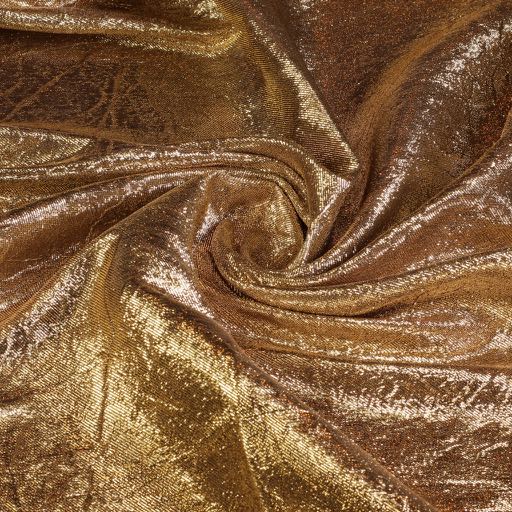 Lurex-Stoff geknittert gold