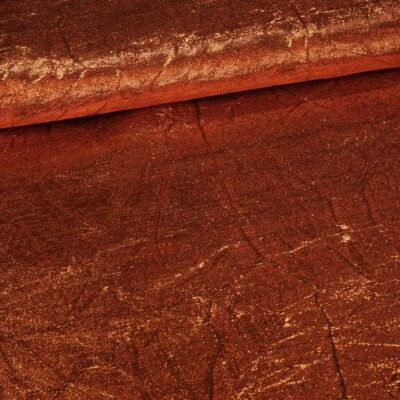 Lurex-Stoff gekrempelt orange