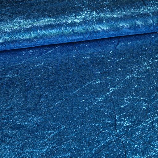 Lurex-Stoff gekrempelt aqua