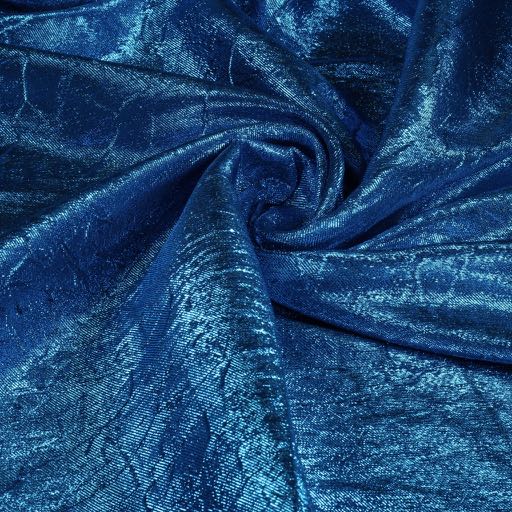 Lurex-Stoff gekrempelt aqua