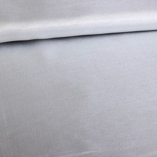 Fancy Organza Crepe Stoff silber