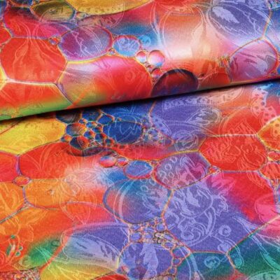 Blumen-Jacquard-Stoff mehrfarbig