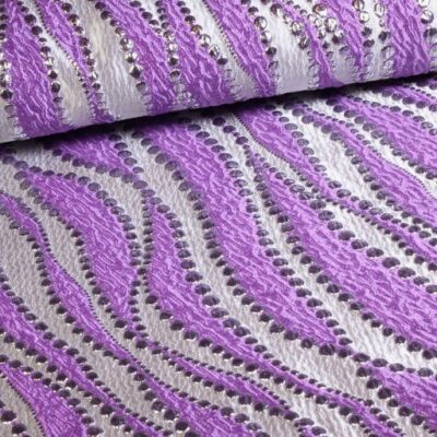 Jacquard-Stoff lurex punkte violett