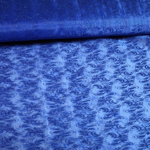 Organza-Stoff kobalt