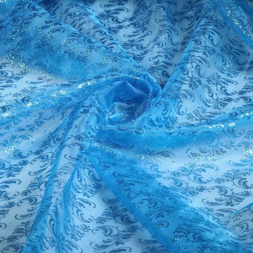 Organza-Stoff aqua