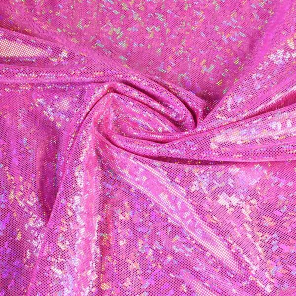 Mystique Deluxe Foil Hologram Stoff rosa