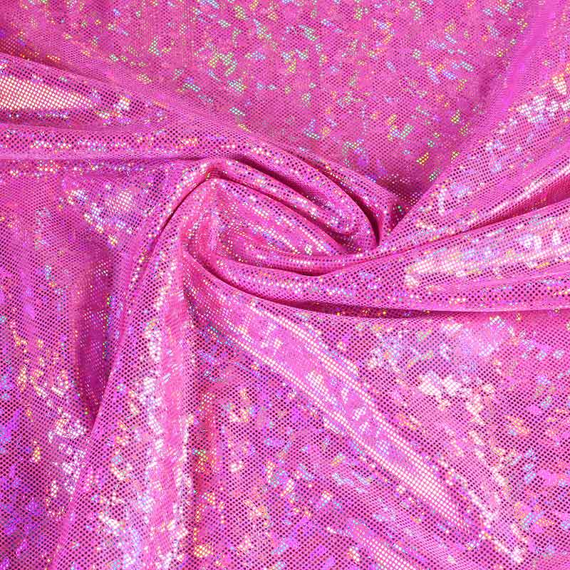 Mystique Deluxe Foil Hologram Stoff rosa