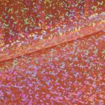 Mystique Deluxe foil hologram stof oranje