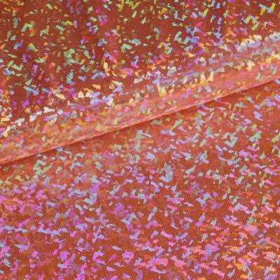 Mystique Deluxe foil hologram stof orange
