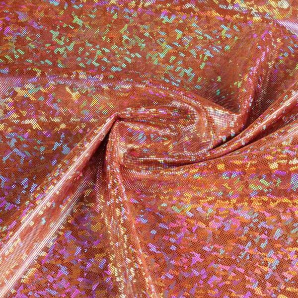 Mystique Deluxe foil hologram stof orange