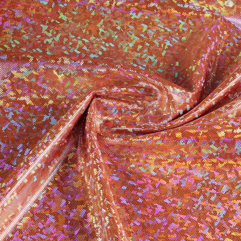 Mystique Deluxe foil hologram stof orange