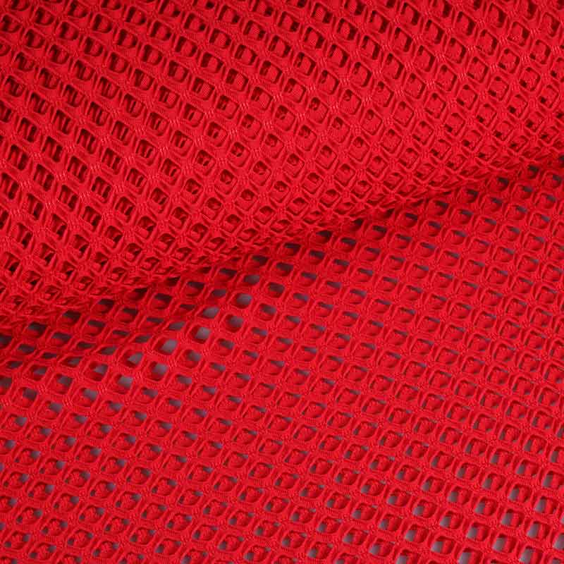 Elastischer Netzstoff grob rot