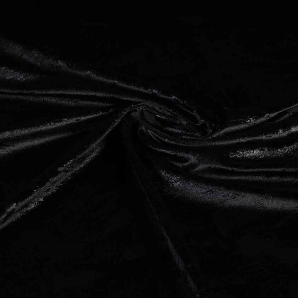 Velvet-Stretch-Stoff Graffiti Foil schwarz