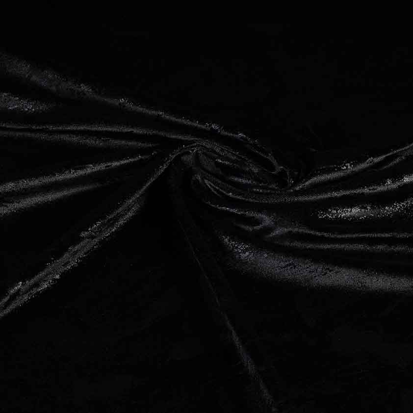 Velvet-Stretch-Stoff Graffiti Foil schwarz