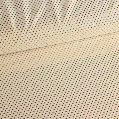 Paillettenstoff Stretch Hologram ecru