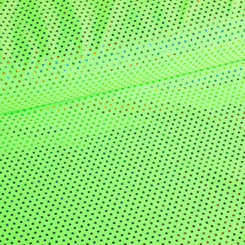 Pailletten-Stoff Stretch Hologram lime
