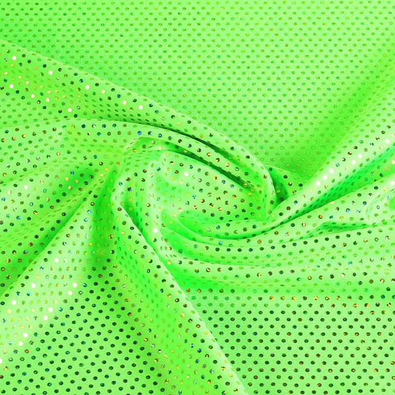 Pailletten-Stoff Stretch Hologram lime