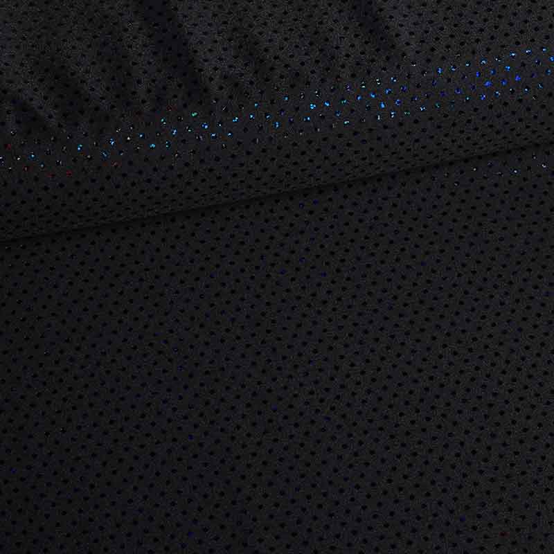Pailletten-Stoff Stretch Hologram Schwarz