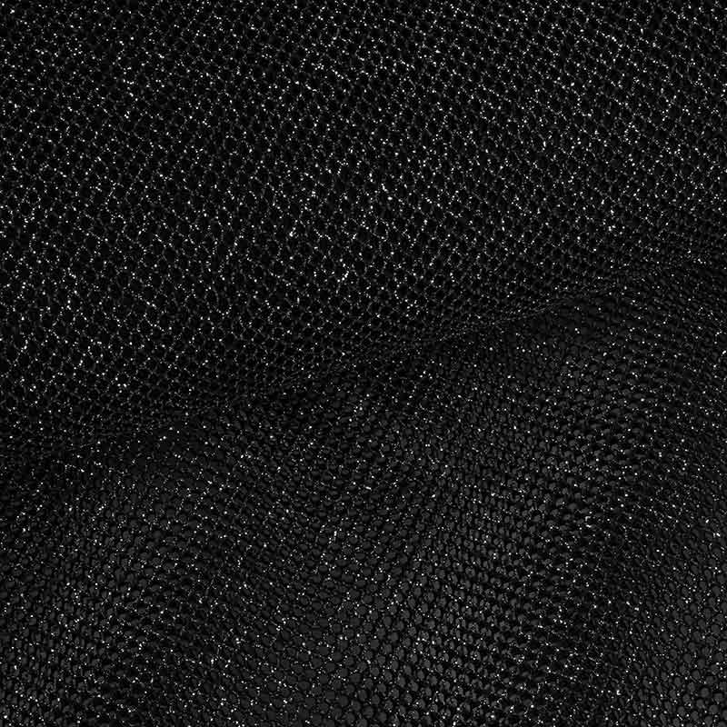 Elastischer Glitzernetzstoff schwarz