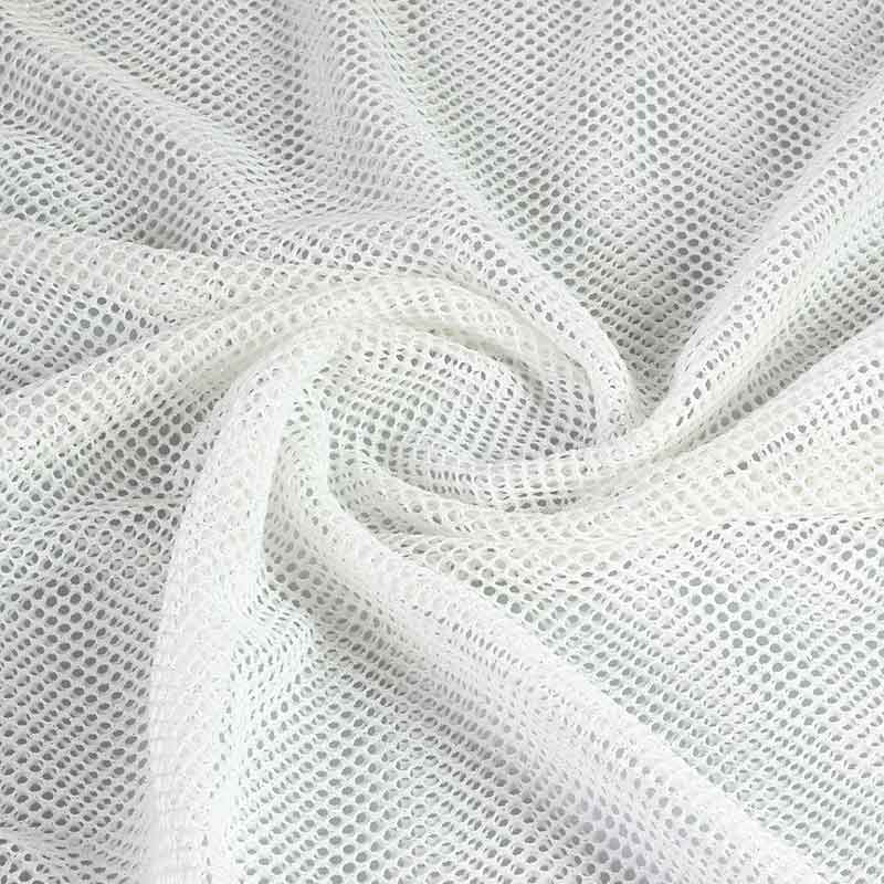 Elastische Netzstoff glitter weiß
