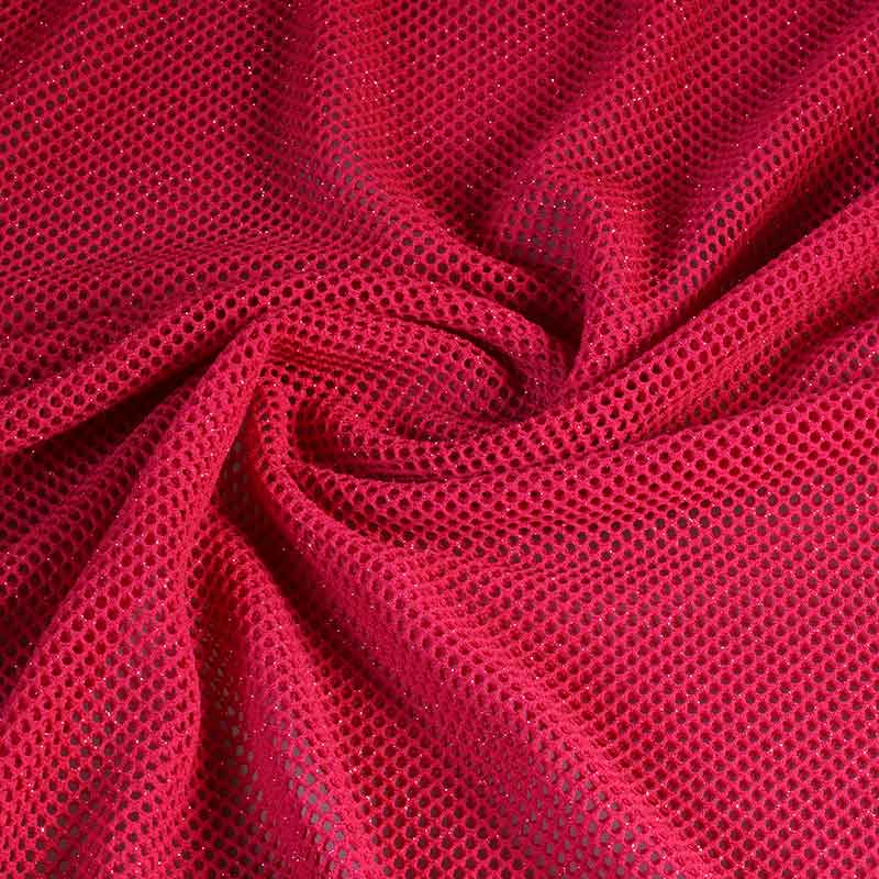 Elastischer Glitzernetzstoff fuchsia