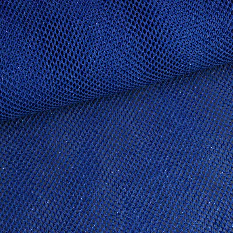 Elastische Netzstoff glitter kobalt