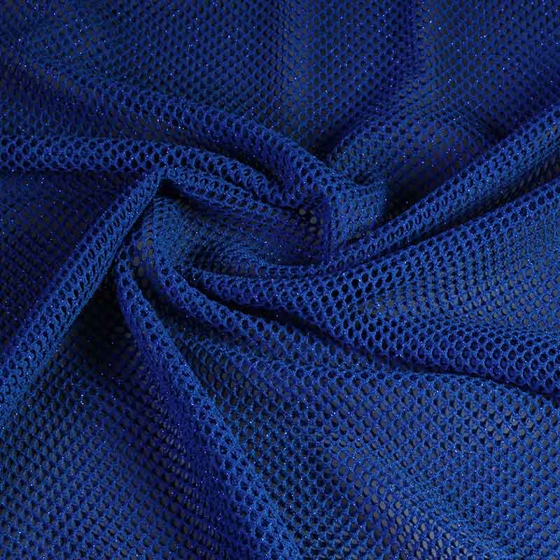 Elastische Netzstoff glitter kobalt