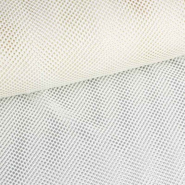 Elastische Netzstoff glitter ecru
