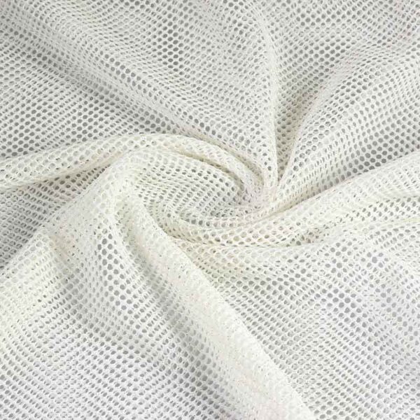 Elastische Netzstoff glitter ecru