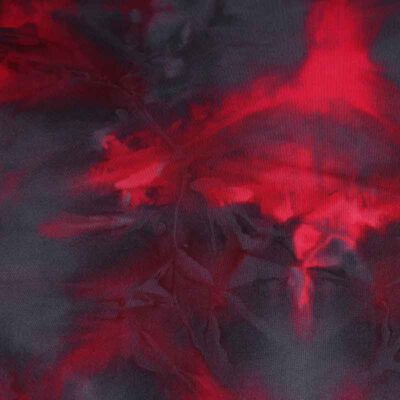 Lycra Badpakstoff Tye Dye Rot Bordeaux