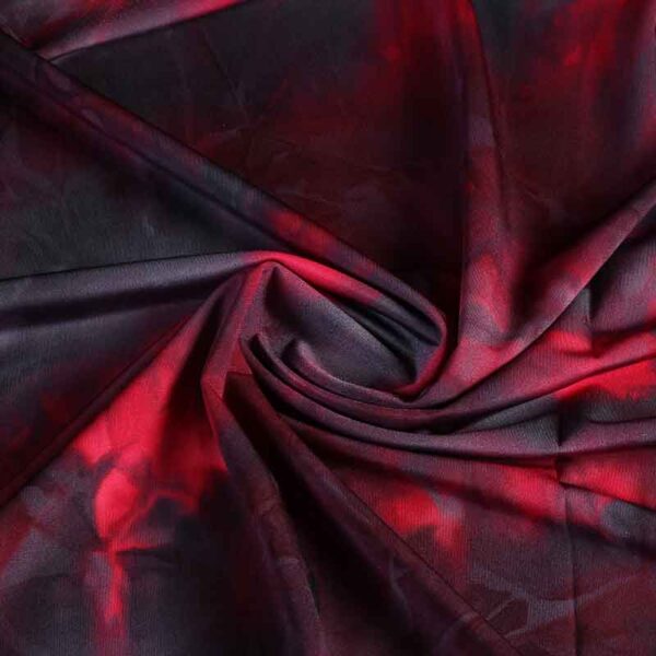 Lycra Badpakstoff Tye Dye Rot Bordeaux