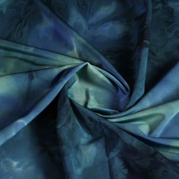 Lycra Badestoff Tye Dye petrol