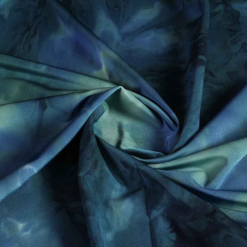 Lycra Badestoff Tye Dye petrol