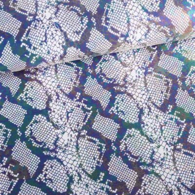 Stretch 4 Way Stoff Snake Foil weiß