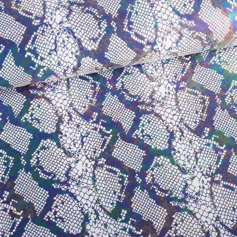 Stretch 4 Way Stoff Snake Foil weiß