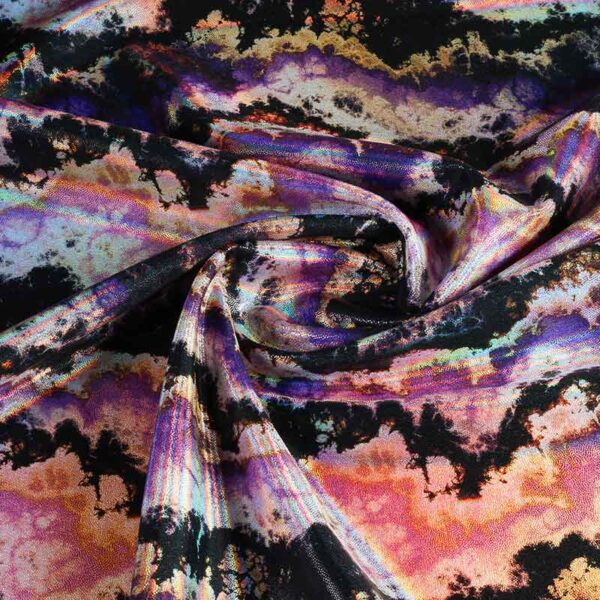 Stretch 4 Way Stoff Dynamic Foil lila