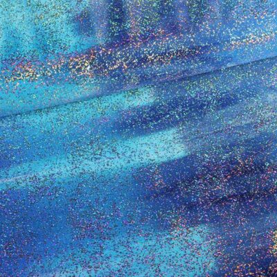 Stretch 4-Way-Stoff Tye Dye Multicolor Blau