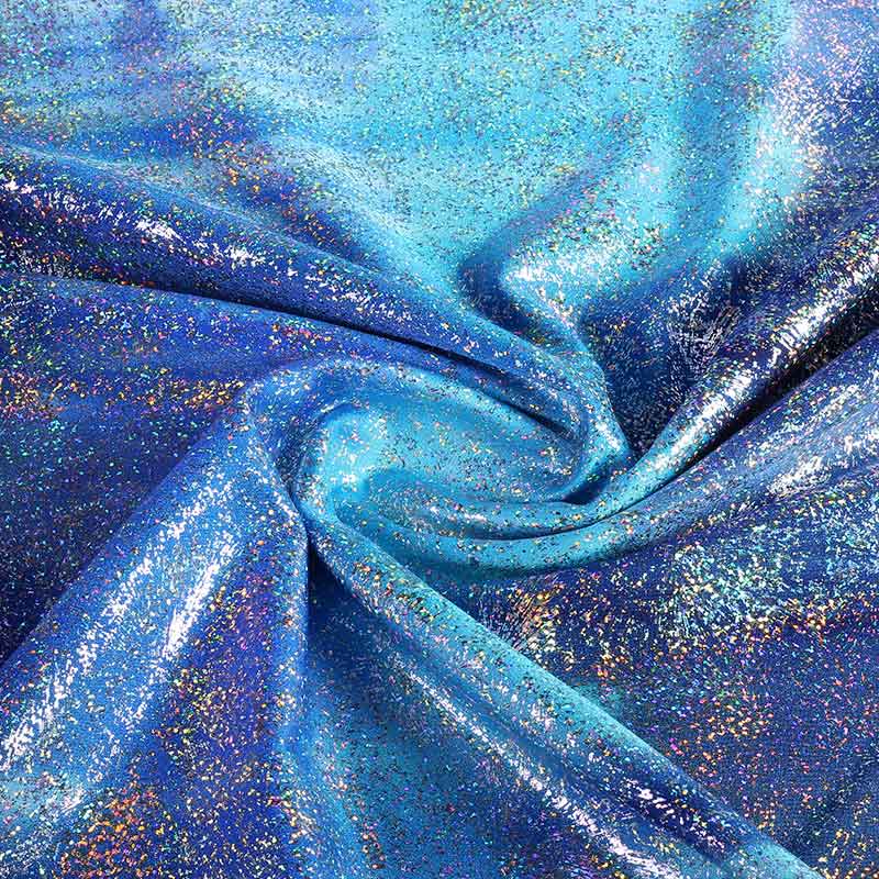 Stretch 4-Way-Stoff Tye Dye Multicolor Blau
