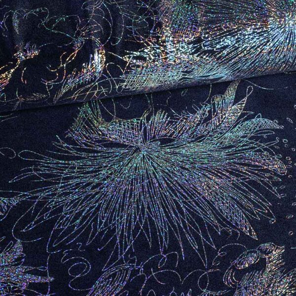 Stretch 4 Way Japan Foil dunkelblau