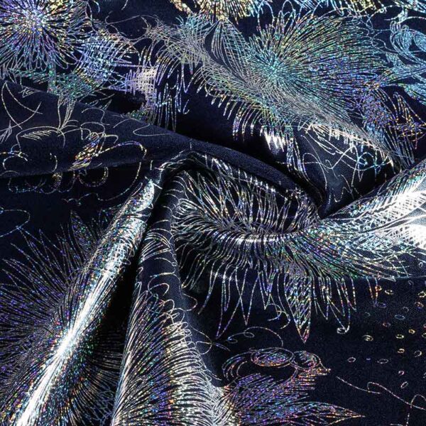 Stretch 4 Way Japan Foil dunkelblau