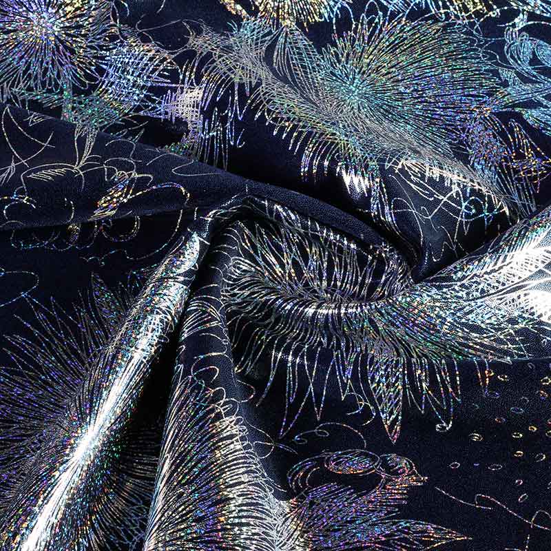 Stretch 4 Way Japan Foil dunkelblau