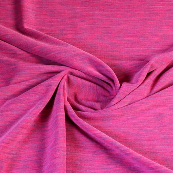 Tricot Stretch Stoff Melange Fuchsia