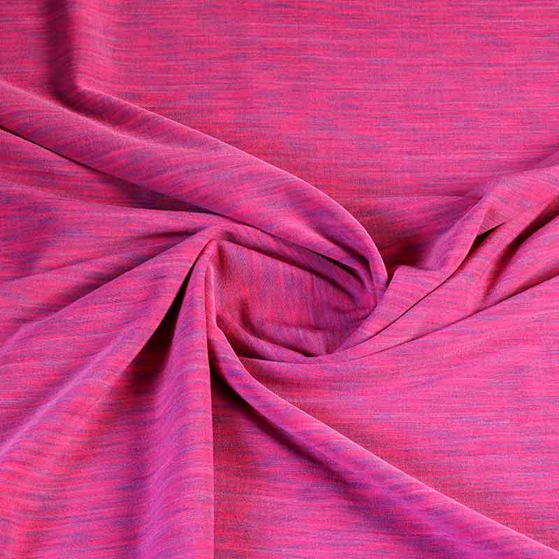 Tricot Stretch Stoff Melange Fuchsia