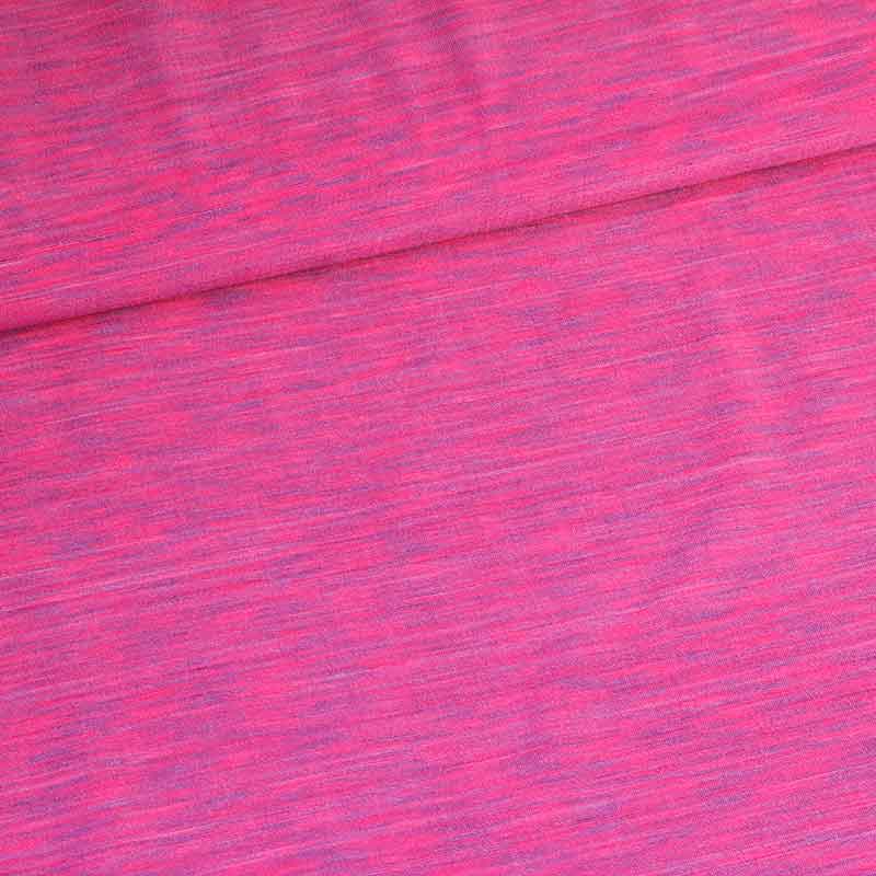 Tricot Stretch Stoff Melange Fuchsia