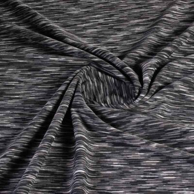 Tricot-Stretchstoff grau melange