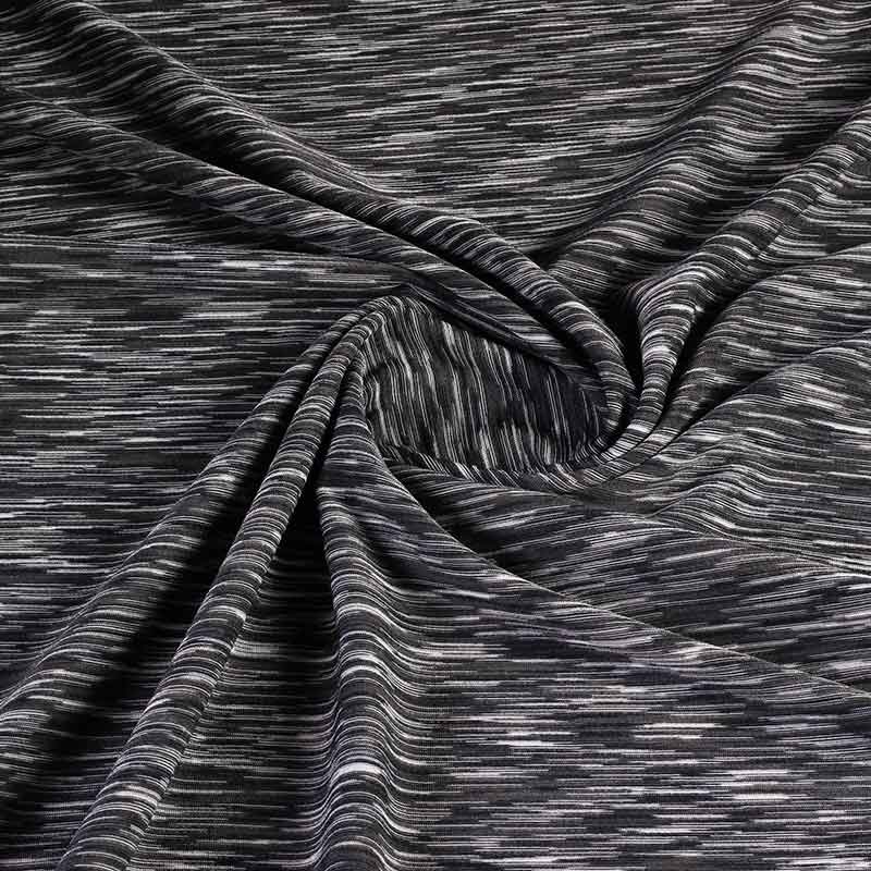 Tricot-Stretchstoff grau melange